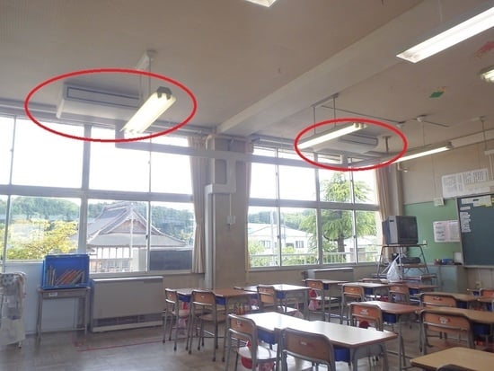 (下条小学校)普通教室：エアコン設置完了